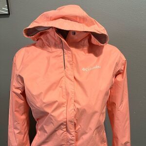Columbia Girls Large 14-16 Peach Color Hooded Jacket